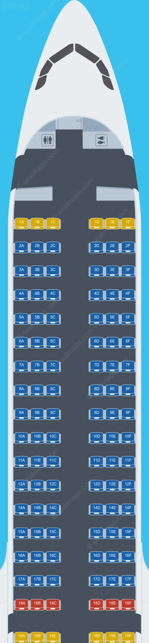 AirAsia X Berhad Airbus A321neo LR seatmap preview