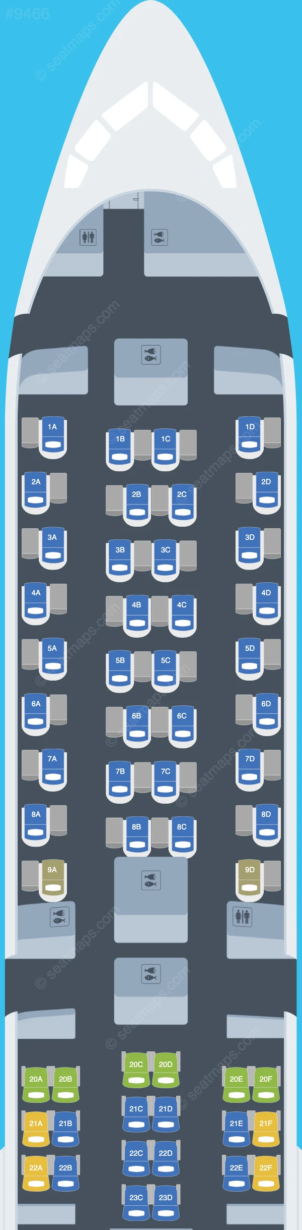 Delta Boeing 767-400ER seatmap preview