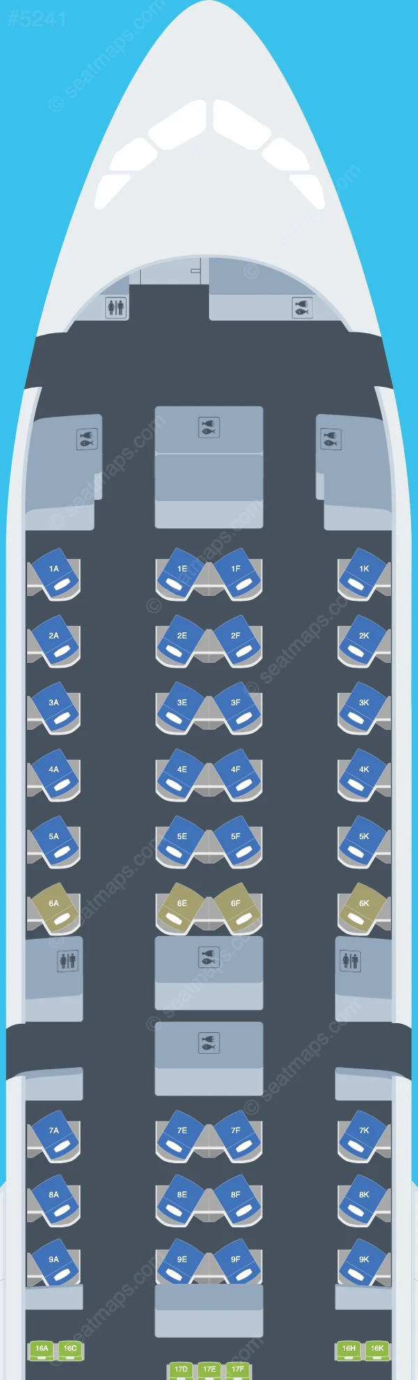 Qatar Airways Airbus A350-900 V.1 seatmap preview