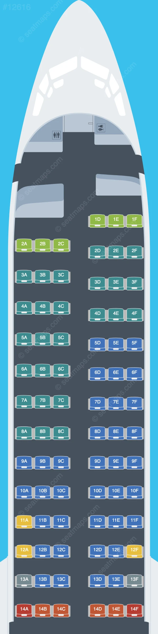 Air Canada Boeing 737 MAX 8 V.2 seatmap preview