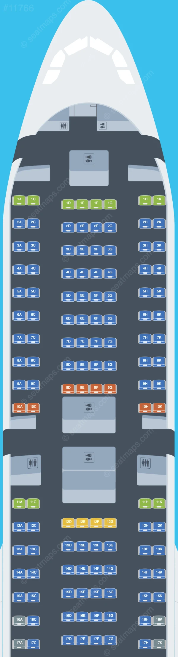 Flynas Airbus A330-300 V.1 seatmap preview