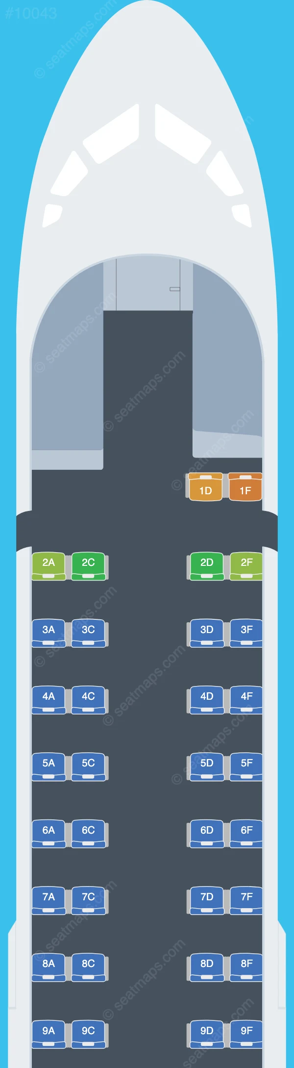 KrasAvia ATR 72-500 seatmap preview