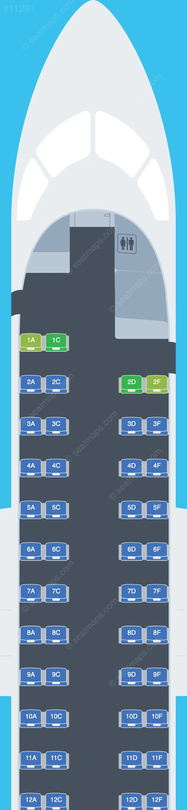 Sky Alps De Havilland Q400 seatmap preview