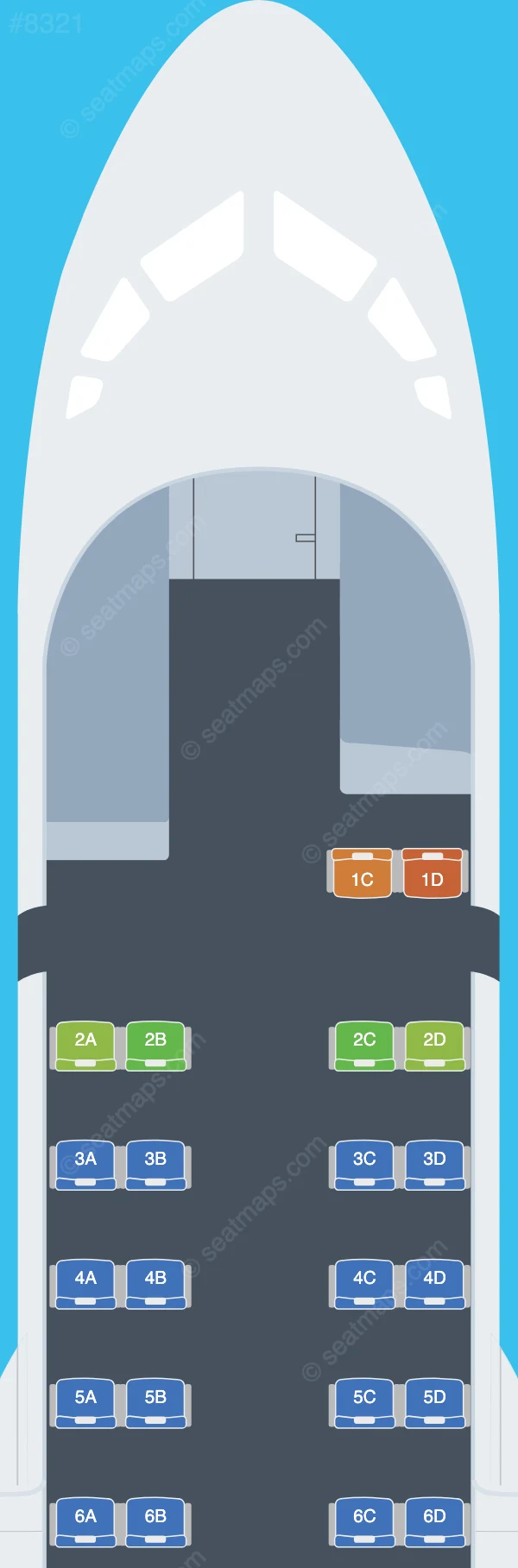 Sky Express ATR 42-500 seatmap preview