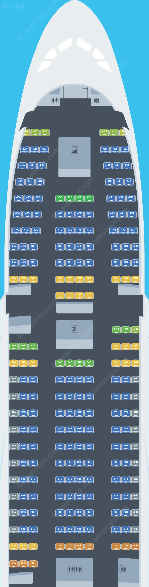 Emirates Airbus A380-800 V.7 seatmap preview