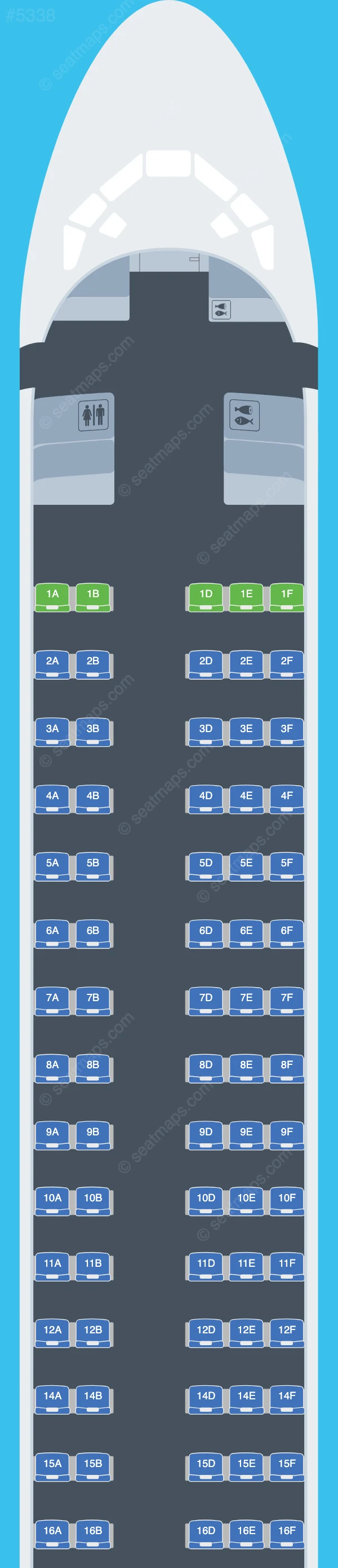 World Atlantic Airlines McDonnell Douglas MD-83 V.1 seatmap preview