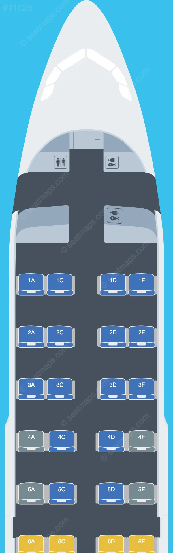 Skytraders Airbus A319-100 seatmap preview