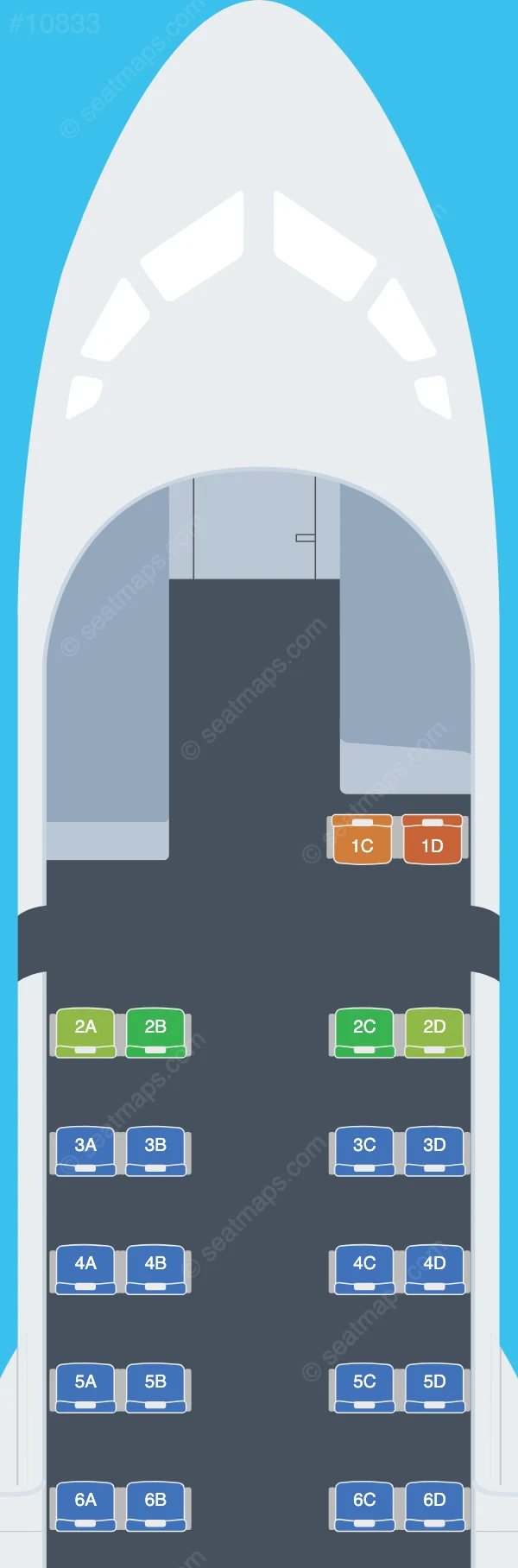 Air Antilles ATR 42-600 seatmap preview