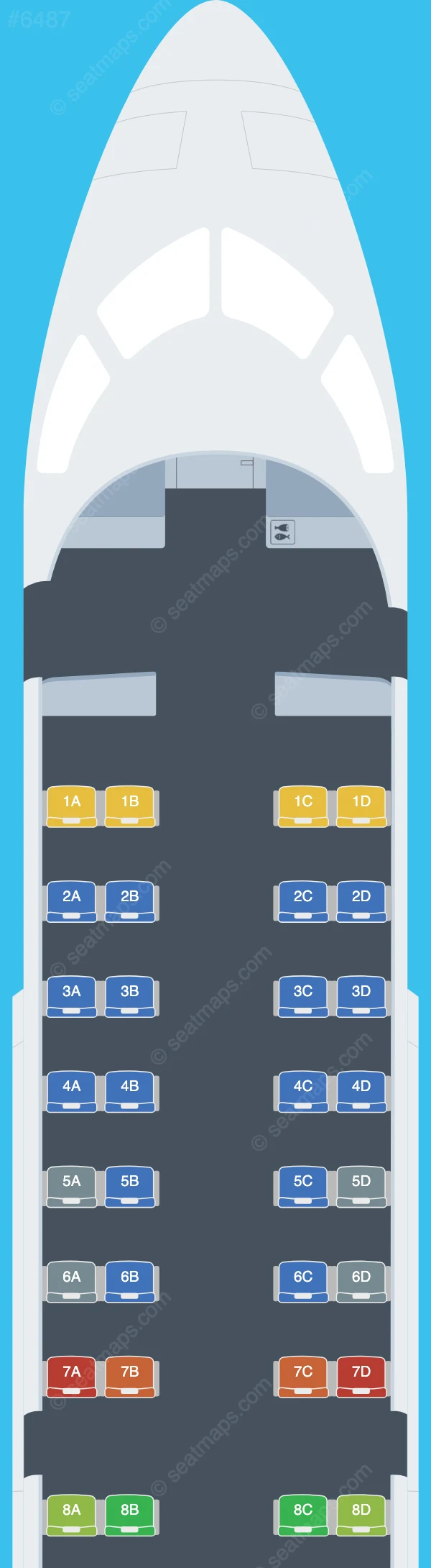 Air Wisconsin Bombardier CRJ200 seatmap preview