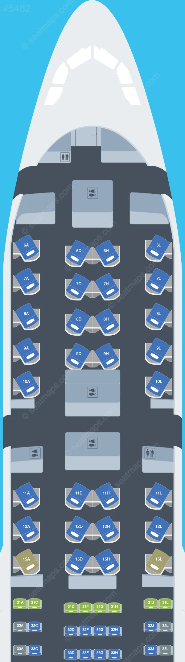 China Eastern Airbus A330-200 V.1 seatmap preview
