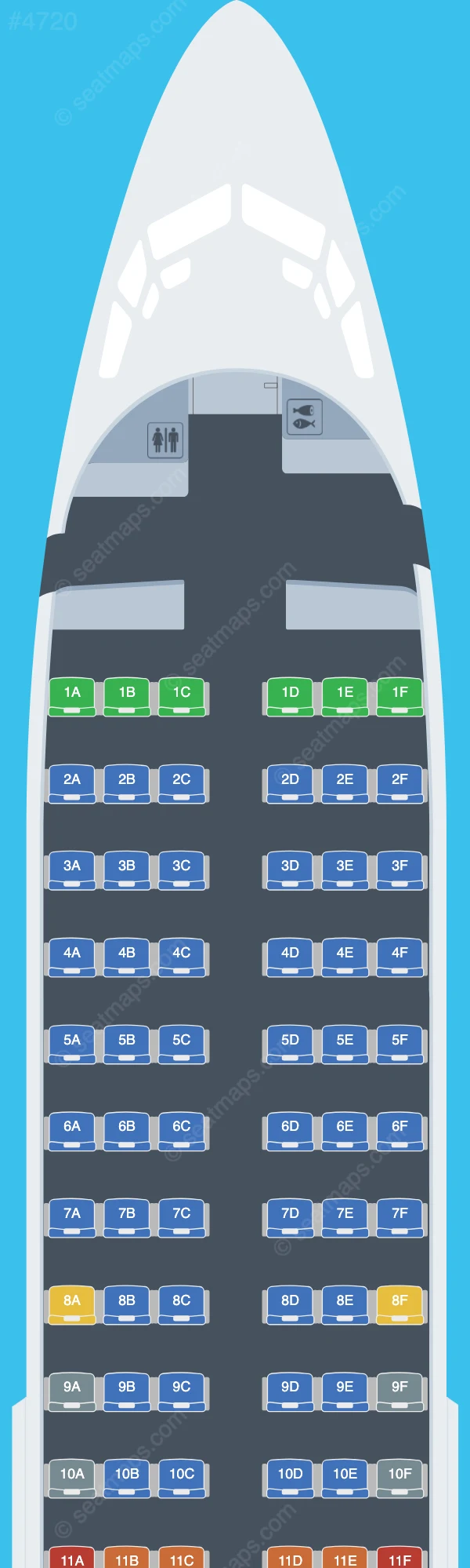 Avia Traffic Company Boeing 737-300 seatmap preview