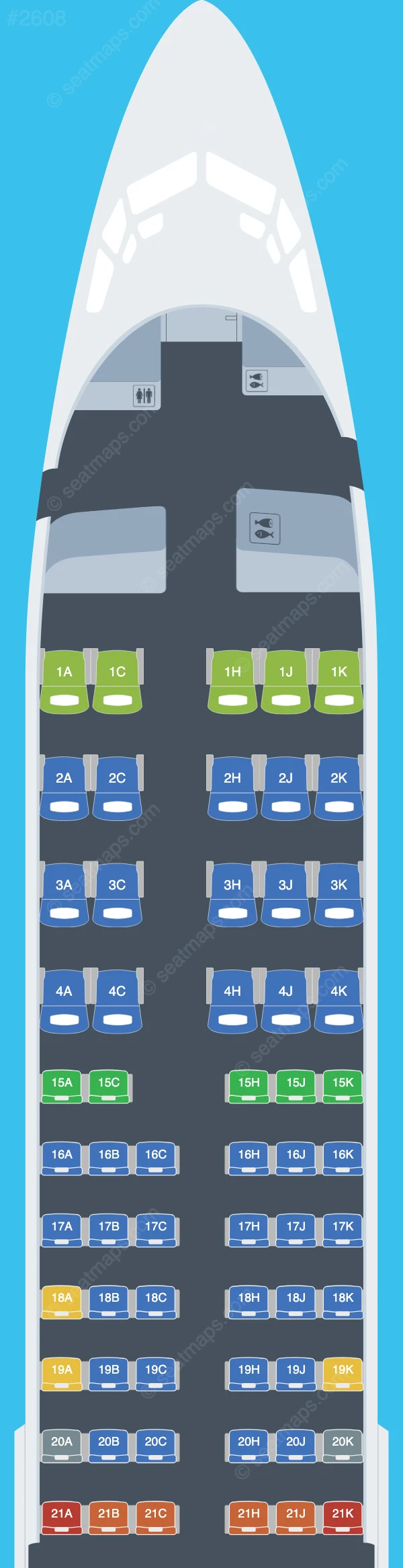Japan Airlines - JAL Boeing 737-800 V.1 seatmap preview