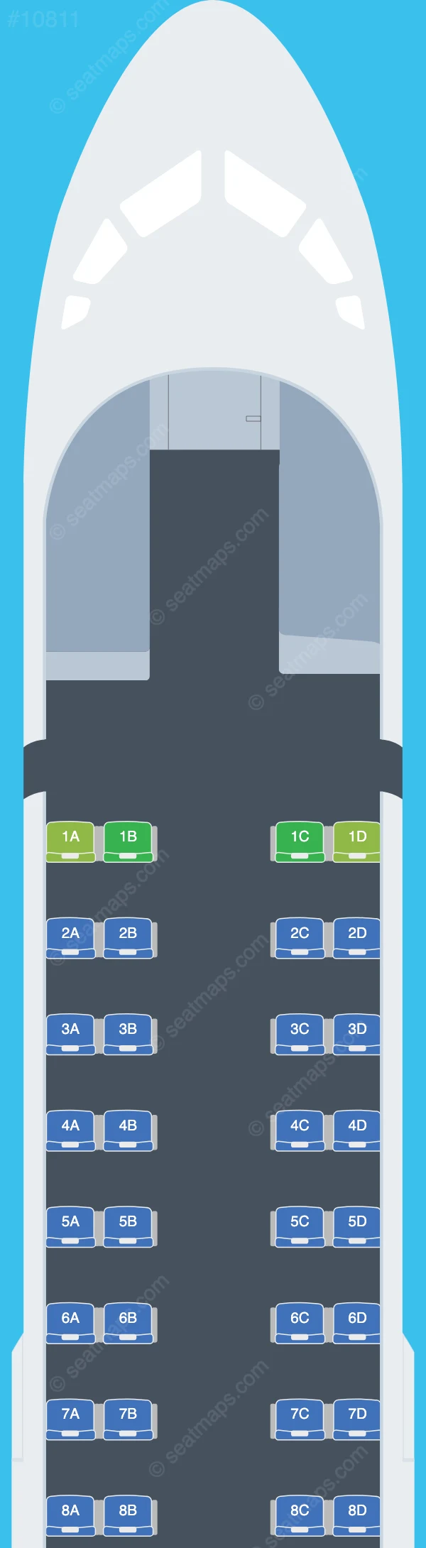 Sky Express ATR 72-600 seatmap preview