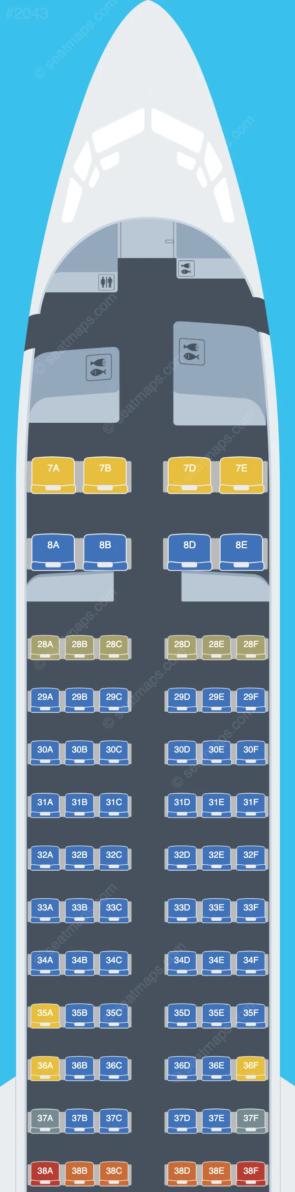 Korean Air Boeing 737-900 seatmap preview