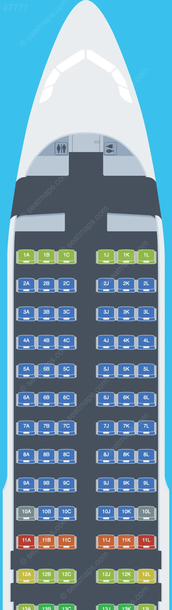 Avion Express Airbus A320-200 V.2 seatmap preview