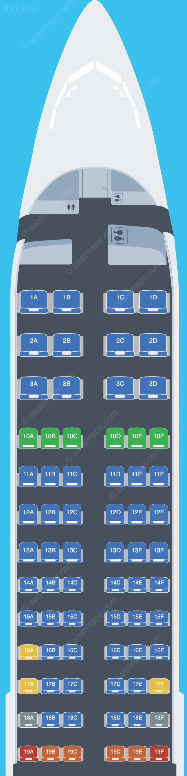 Delta Boeing 737-900 ER V.3 seatmap preview
