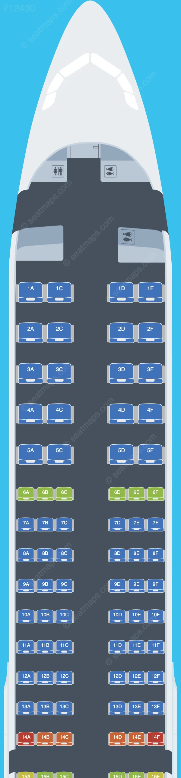 Qantas Airbus A321neo XLR seatmap preview