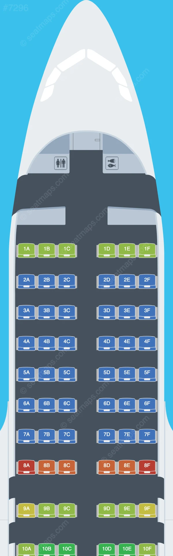Eurowings Airbus A319-100 V.1 seatmap preview