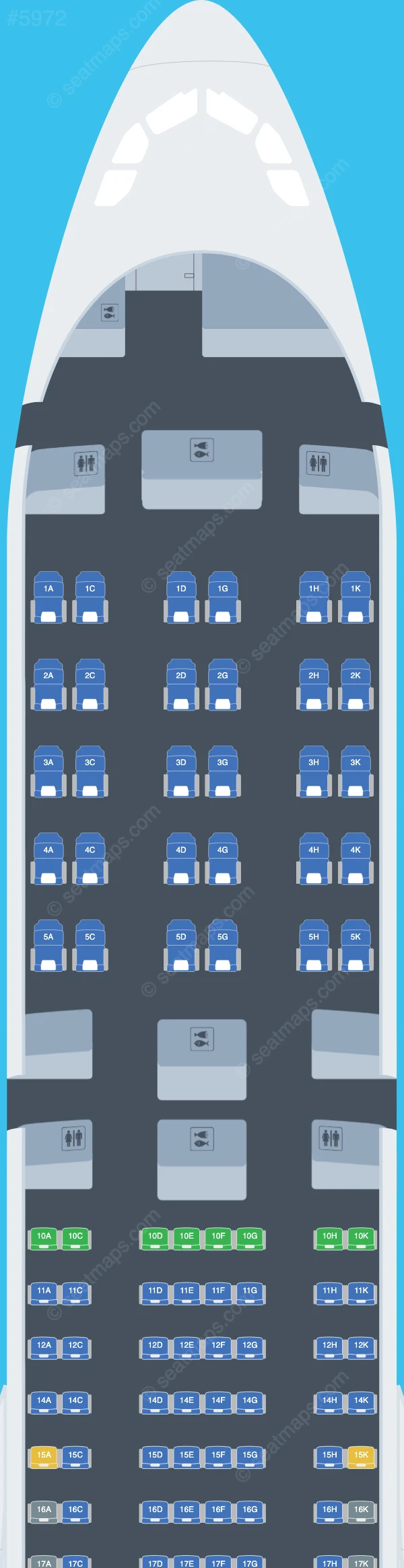 Mahan Air Airbus A340-300 seatmap preview
