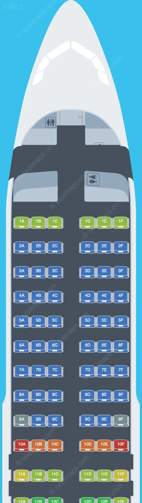 Air France Airbus A320-200 V.1 seatmap preview