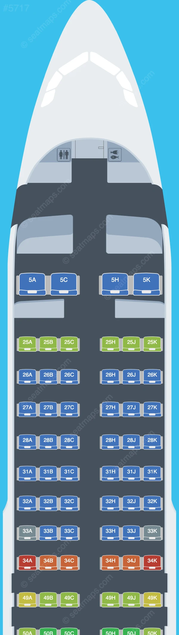 China Southern Airbus A320neo seatmap preview