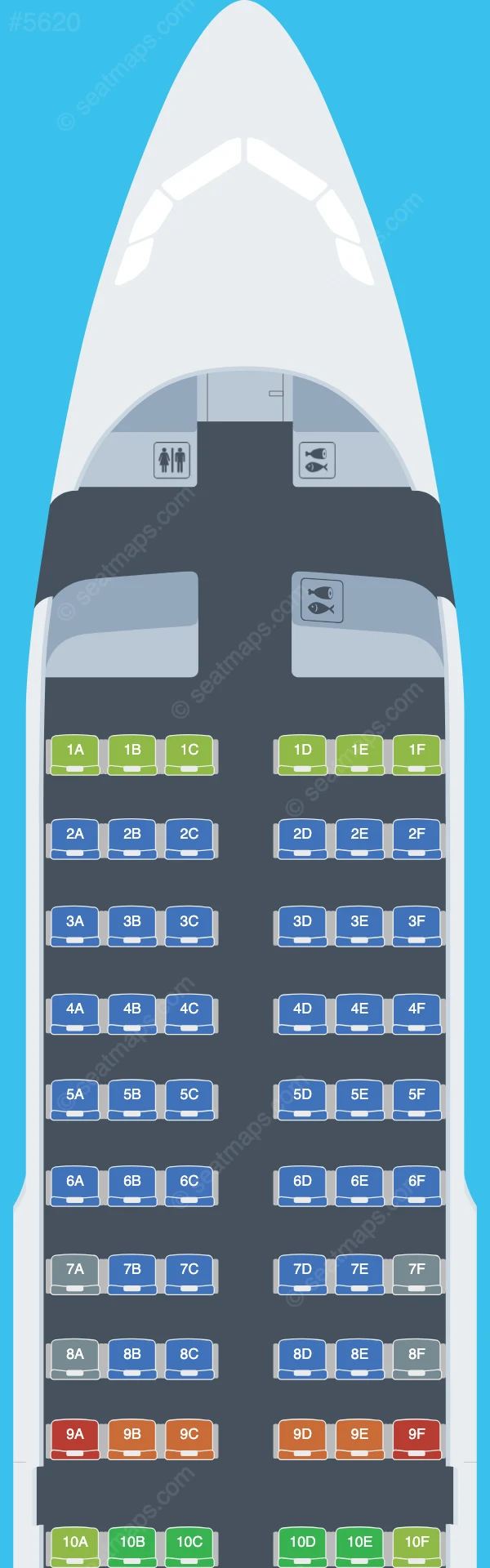 Air France Airbus A319-100 V.1 seatmap preview
