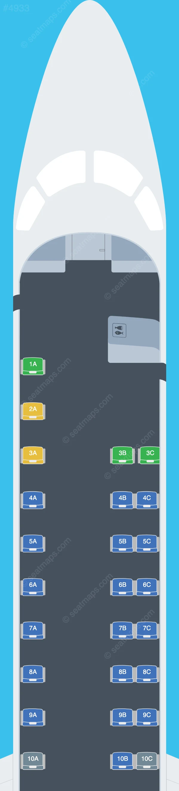 Solenta Aviation Embraer ERJ 145 V.1 seatmap preview
