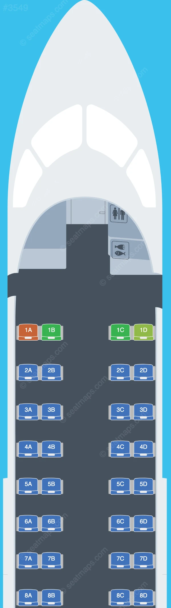 Air New Zealand De Havilland Q300 seatmap preview