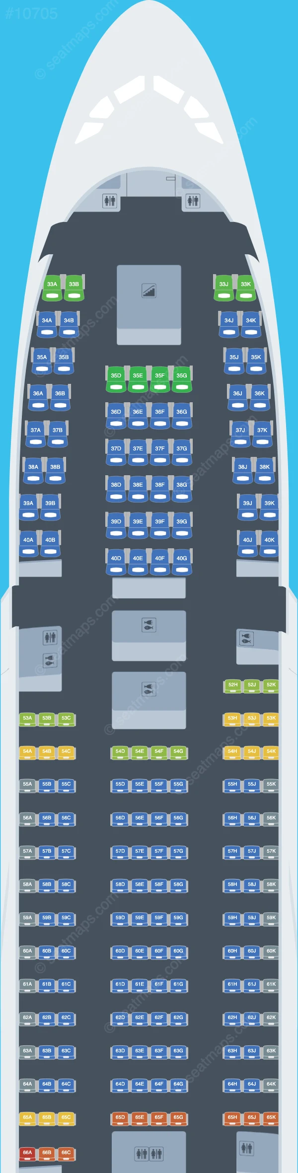 Emirates Airbus A380-800 V.1 seatmap preview