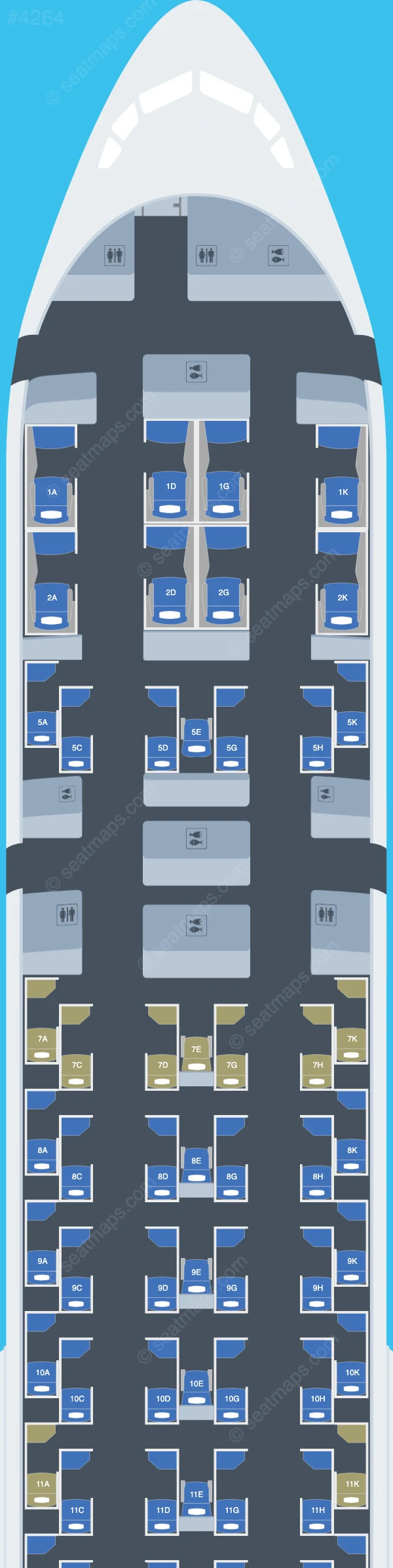 Japan Airlines - JAL Boeing 777-300ER seatmap preview