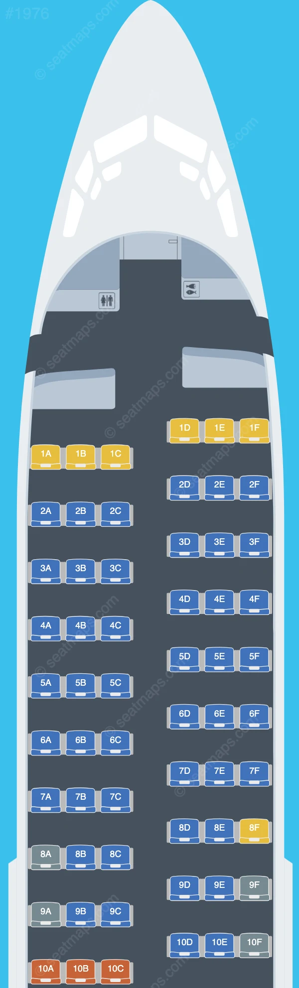 Southwest Airlines Boeing 737-700 V.1 seatmap preview
