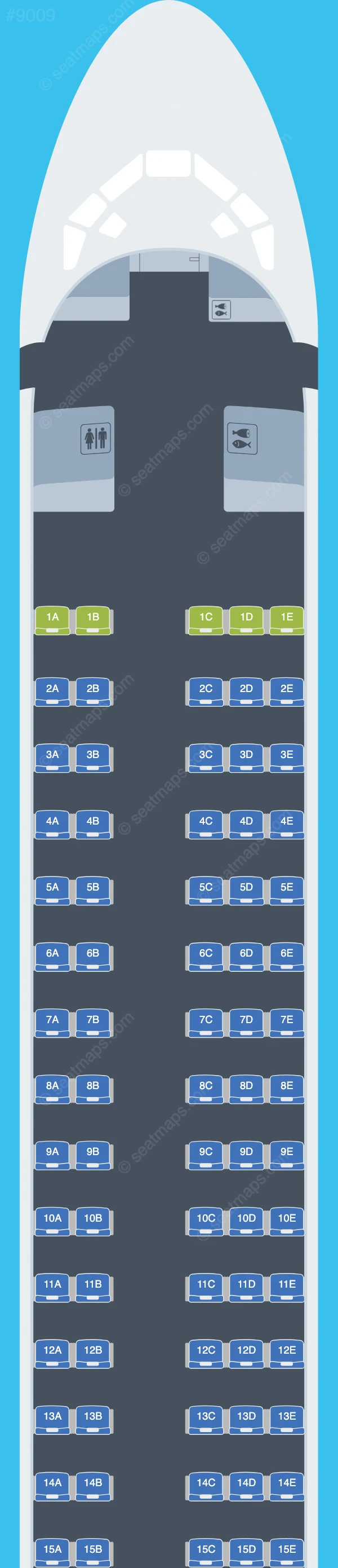 Airfast Indonesia McDonnell Douglas MD-83 seatmap preview