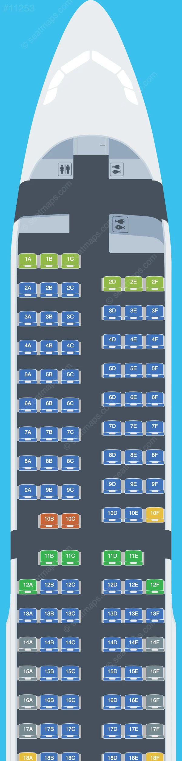 SmartLynx Airbus A321-200 V.2 seatmap preview