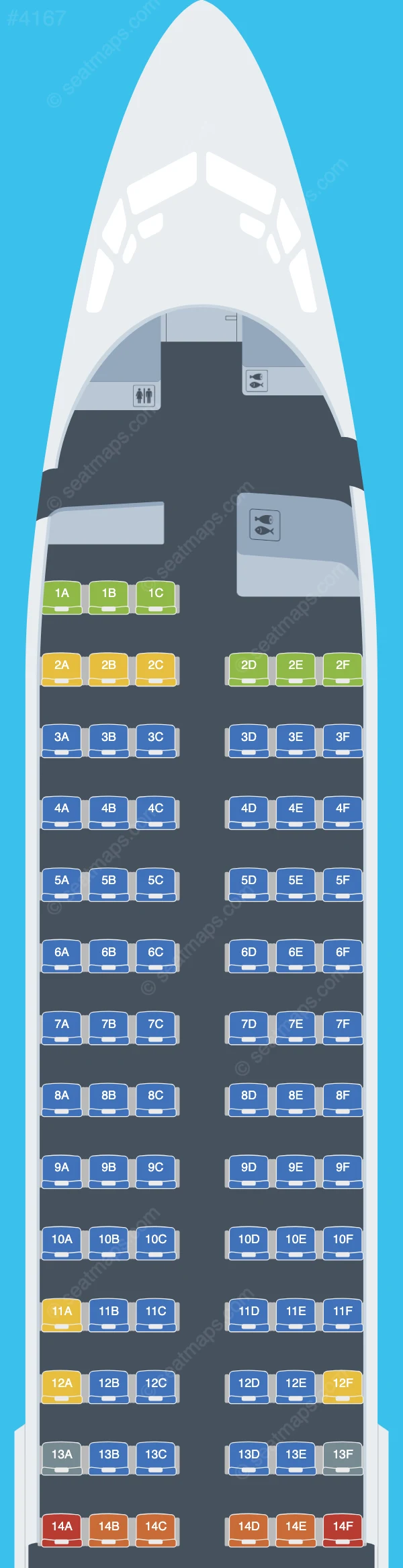 Nordwind Airlines Boeing 737-800 seatmap preview