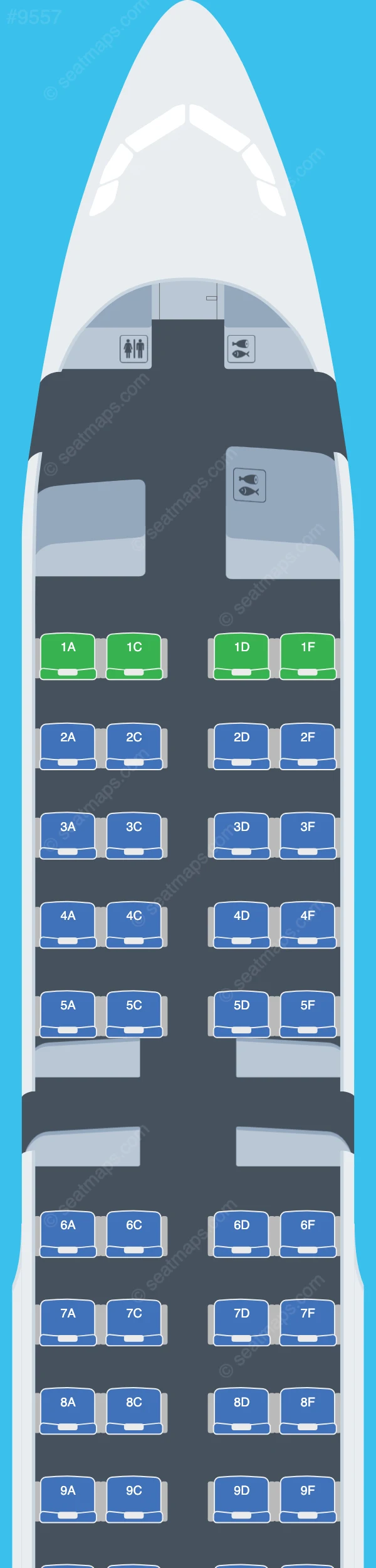 Titan Airways Airbus A321-200 V.4 seatmap preview