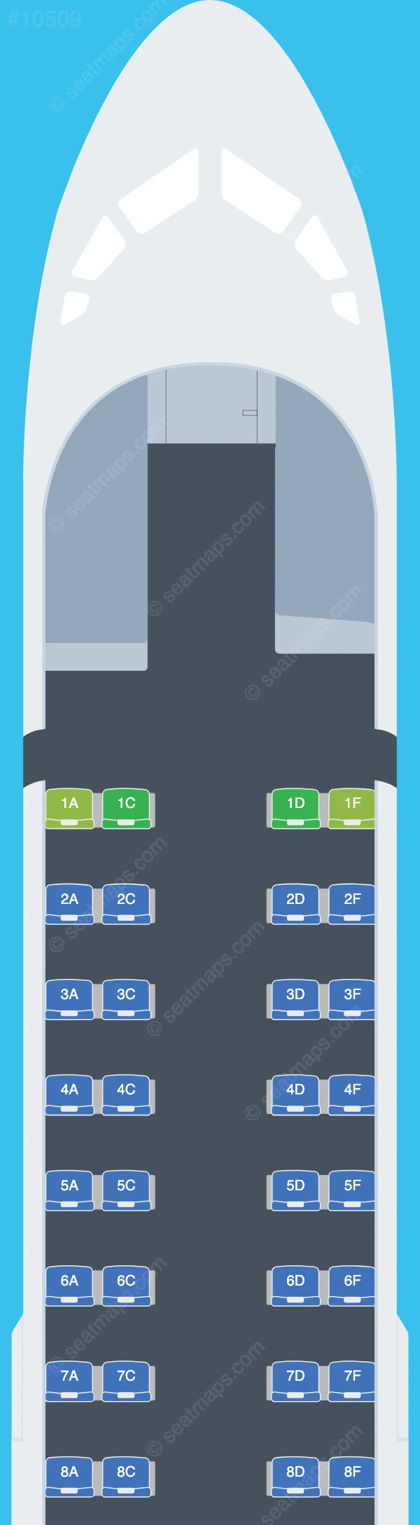 Yeti Airlines ATR 72-500 V.1 seatmap preview