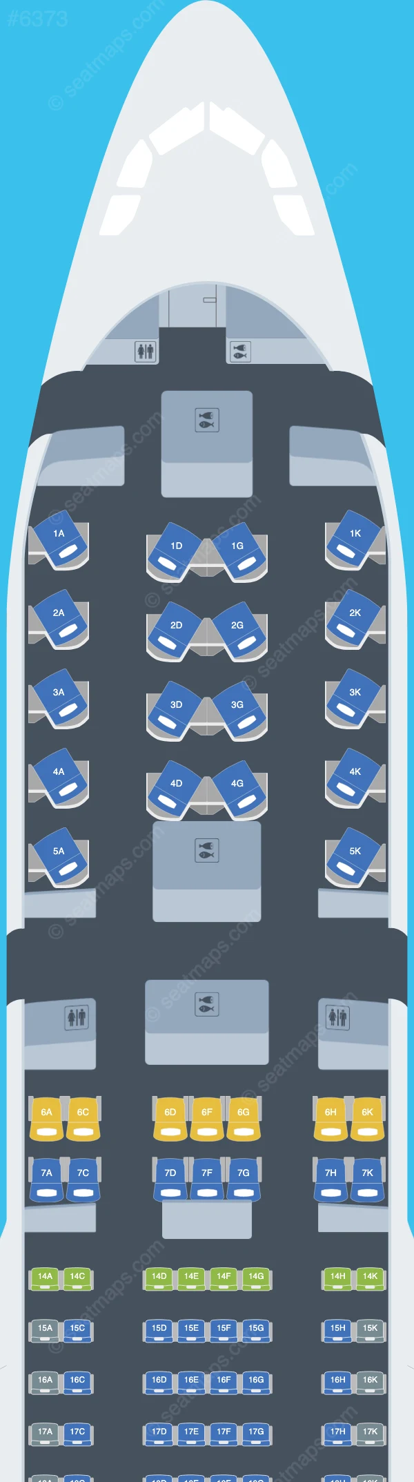 Air Algerie Airbus A330-200 V.1 seatmap preview