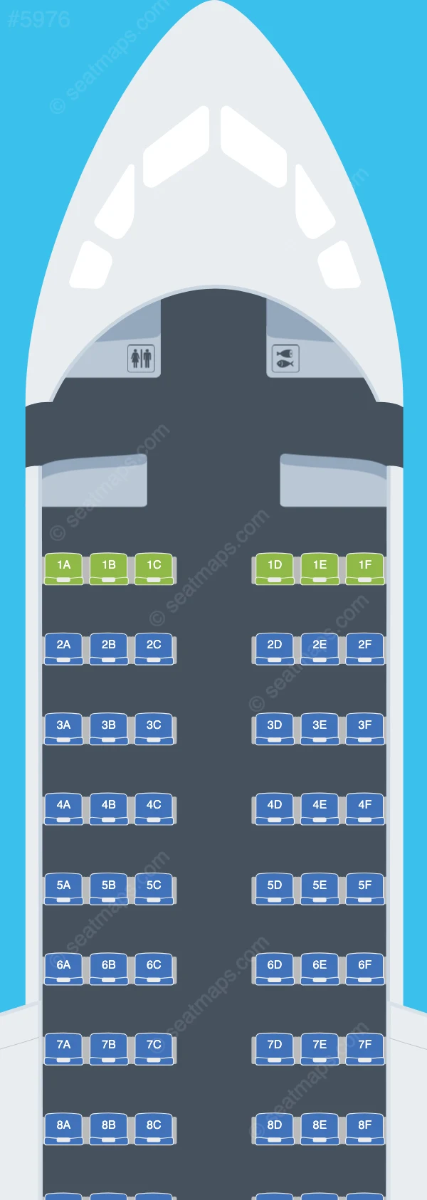 Mahan Air BAe 146-300 seatmap preview
