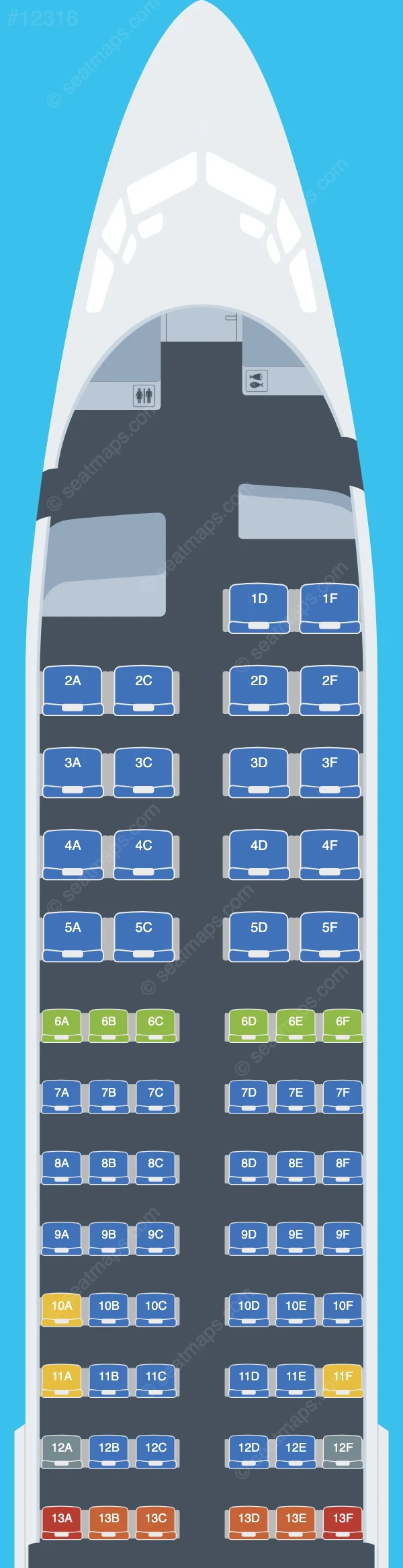 Georgian Airways Boeing 737-800 V.2 seatmap preview