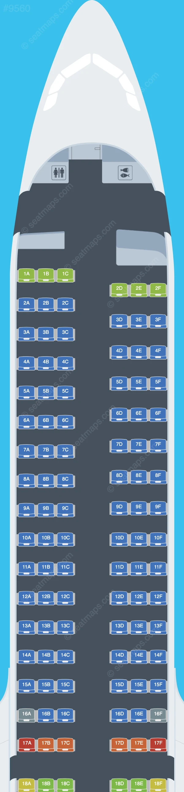 easyJet Europe Airbus A321neo seatmap preview
