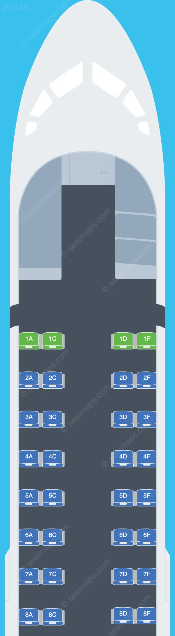 Bestfly Cabo Verde ATR 72-500 seatmap preview