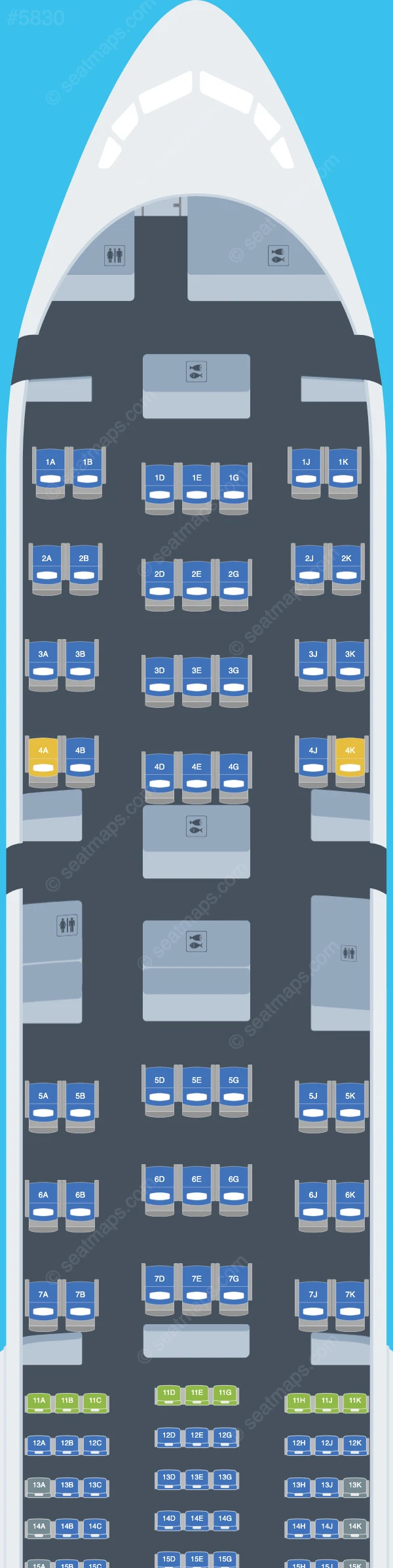 Turkish Airlines Boeing 777-300ER V.2 seatmap preview