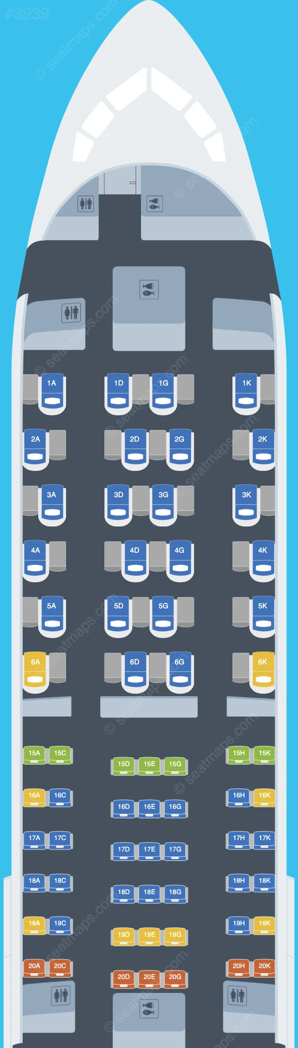 Japan Airlines - JAL Boeing 767-300ER V.1 seatmap preview