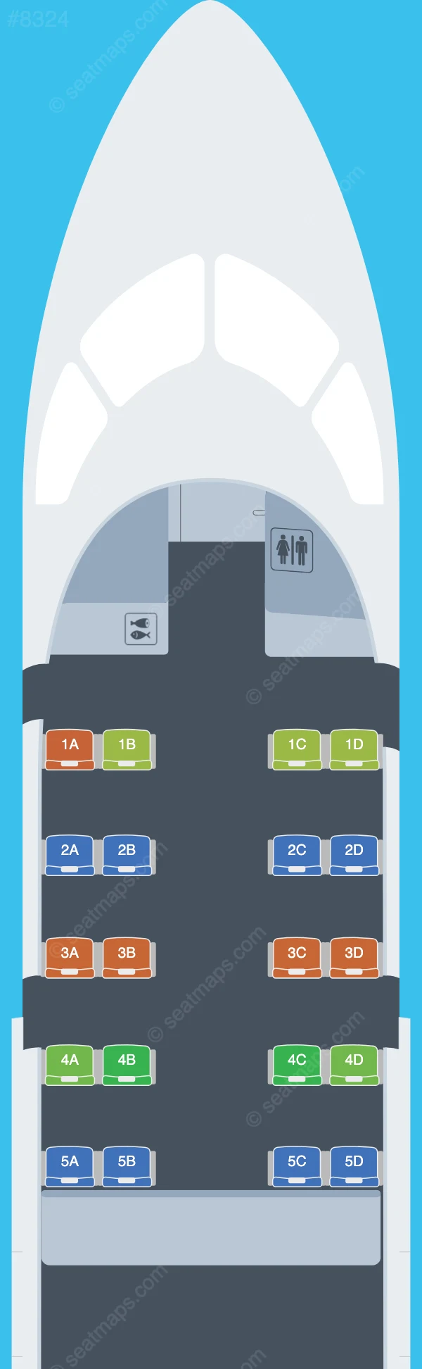 SmartLynx Australia De Havilland Q100 V.3 seatmap preview