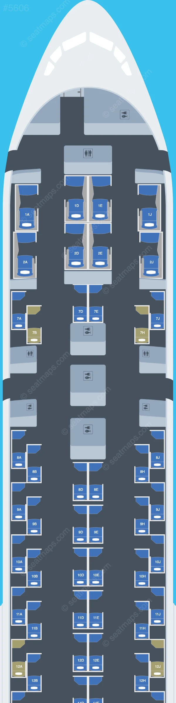 Korean Air Boeing 777-300ER V.1 seatmap preview
