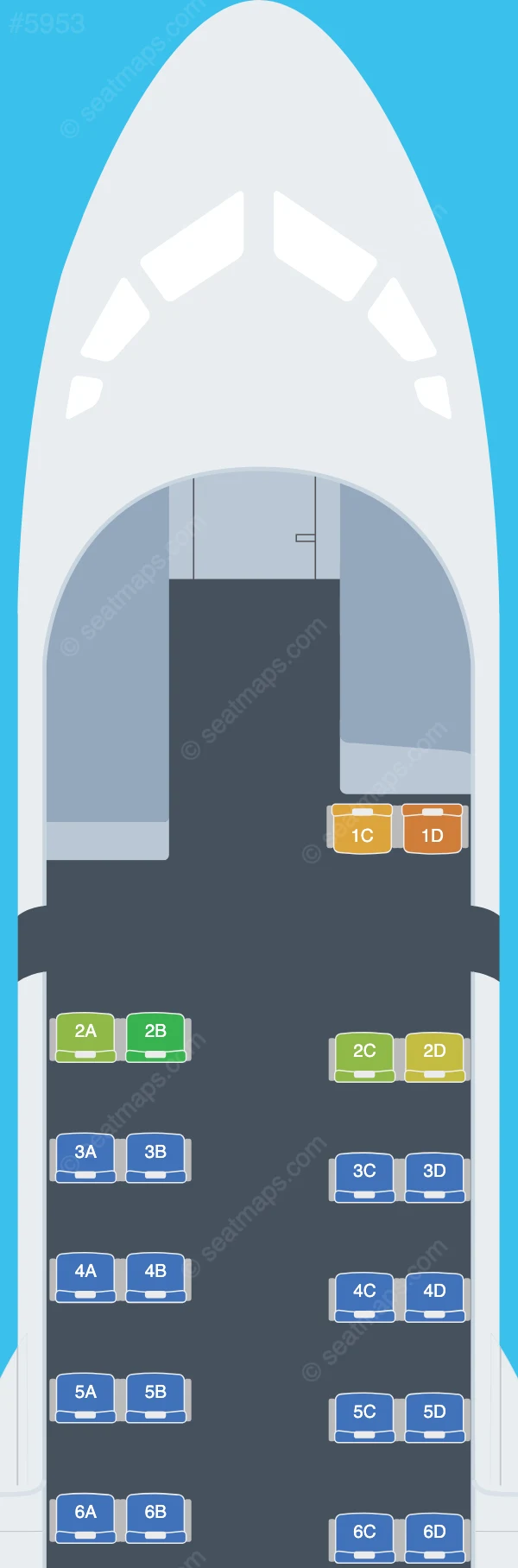 Japan Air Commuter ATR 42-600 seatmap preview