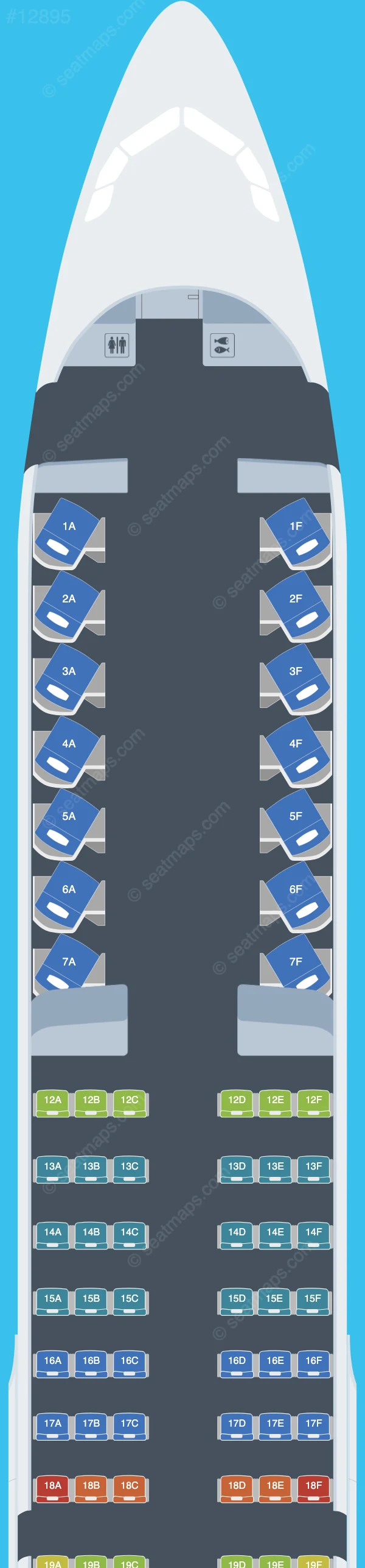 Air Canada Airbus A321neo XLR seatmap preview