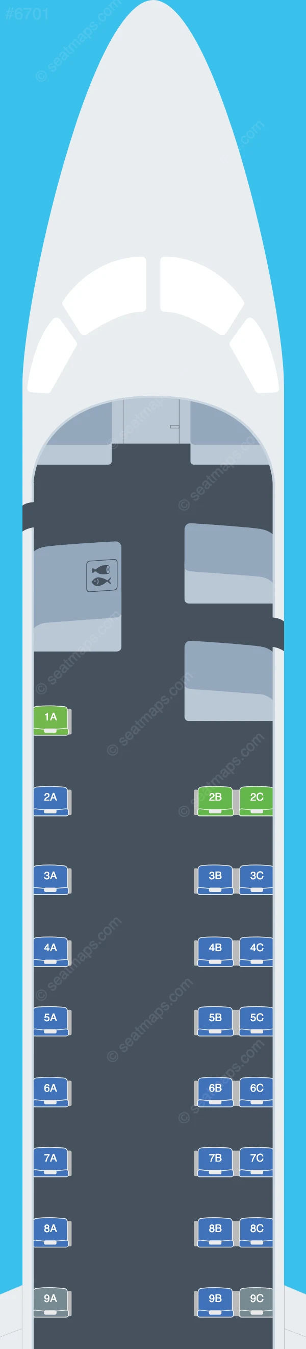 Amelia International Embraer ERJ 145 seatmap preview