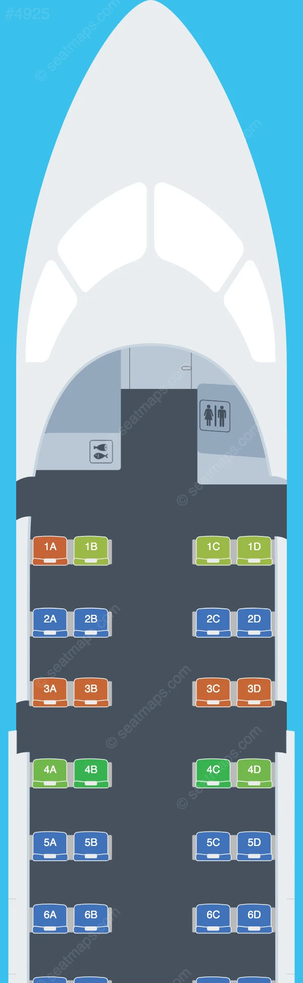 PNG Air De Havilland Q100 V.1 seatmap preview