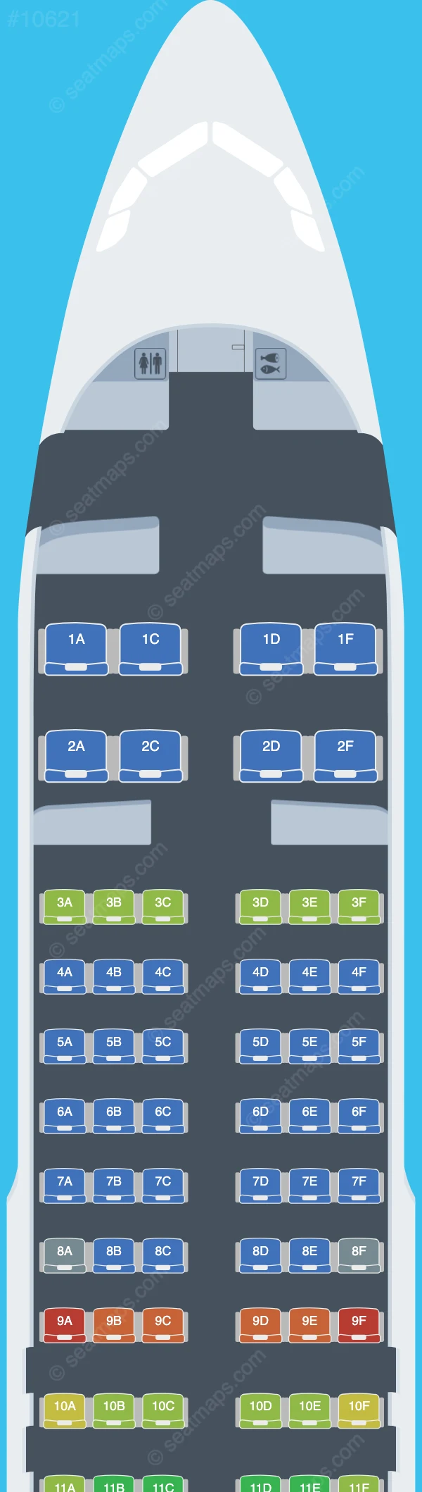 FITS Aviation Airbus A320-200 V.1 seatmap preview